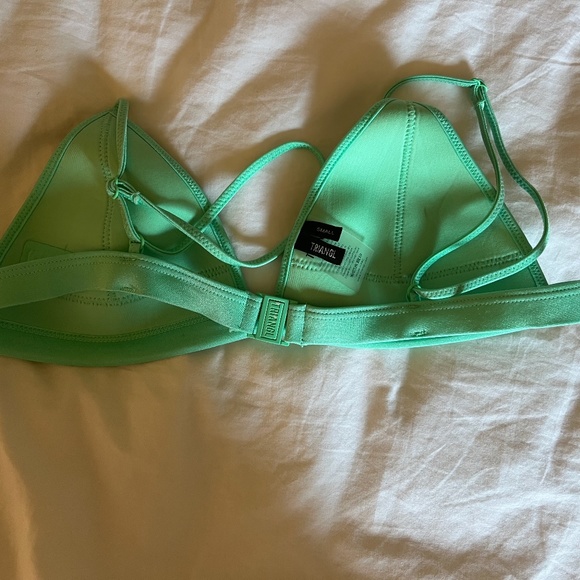 Triangle Twister Star Studded Bikini Top in Green - Picture 3 of 5